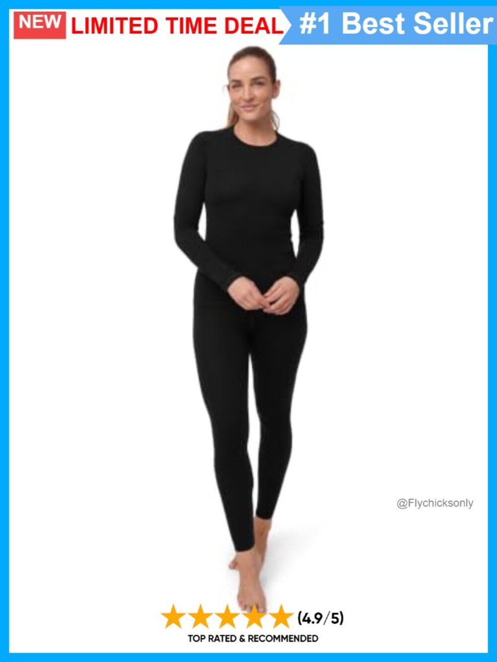 Merino Wool Base Layer Set Thermal Underwear Women